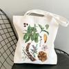 Mochila de lona con estampado de hongos venenosos, bolso de hombro, bolso de compras portátil informal para estudiantes y mujeres