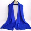 Lenço Grande de Seda Vermelha Feminino Moda Primavera e Outono Xale de Chiffon Cachecol de Cor Sólida para Dança Longo Novo