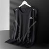 Camiseta de Verão Respirável Esportiva Malha T Sem Mangas Tamanho Grande Colete Fino Secagem Rápida Colete Seda Gelada Fitness Corrida