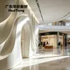 Atrio de Centro Comercial Tablero de Yeso Curvo de Doble Capa Reforzado con Fibra Mampara Aerodinámica Ignífugo Retardante de Llama Suministro Especial