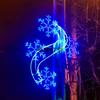 Faça iluminação LED estéreo poste de luz de rua padrão de floco de neve luz LED pingente luz de modelagem LED luz decorativa de Natal