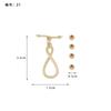 Coleção de Acessórios com Botões de Pérola Cobre Banhado Ouro Real Microincrustação Pulseira Colar DIY Feito à Mão Conexão em Espiral Fivela OT