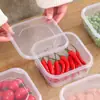 Caixa de armazenamento congelador de carne para casa com tampa e design de vedação para isolar odores da geladeira e facilitar o armazenamento porcionado de ingredientes de carne
