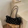 Bolso tote de gran capacidad estilo coreano para el día a día, diseño de nicho, lunares, alto valor estético, bolso de hombro moderno y a la moda, bolso de axila elegante