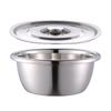 Juego de Vajilla Comercial de Acero Inoxidable para Exportación con Tapa Tazón de Sopa Plato Redondo Ensalada Tazón para Fideos Instantáneos Recipiente Tazón de Lavado de Manos de Alto Valor