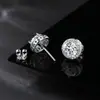 Nuevos Pendientes de Moissanita Redonda de 1 Quilate para Mujer Pendientes de Plata S925 Pendientes Clásicos Sencillos Listos para la Venta