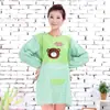 Ropa de Trabajo linda para Vendedor de Guardería de Cocina Manga Larga a Prueba de Aceite Algodón para el Hogar Antiretroceso Mono Estilo Coreano Moda Delantal