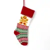 Calcetines de Punto Grandes Bolsa de Dulces Navideños Decoraciones Navideñas Calcetín Navideño Bordado e Impreso Rojo y Verde Decoraciones Festivas
