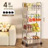 Carrinho Pequeno de Acrílico Transparente Rack de Armazenamento Prateleira Móvel Multicamadas para Lanches de Cabeceira Cosméticos Armazenamento Capacidade Aumentada