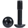 Tornillos No Extraíbles de Acero Inoxidable 304, Cabeza Semiredonda Negra, Hexagonal, Tornillos de Cabeza Avellanada Semirroscados Hexagonales M3M4M6