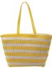 Bolso Tejido de Verano a Rayas Transfronterizo para Mujer 2025 Nuevo Bolso Tote de Moda Trendy Simple de Gran Capacidad para Compras