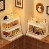 Prateleira de armazenamento de xícaras, armário de armazenamento de mesa, aparador, xícara de café, xícara de chá, conjunto de chá, tipo retrátil para mesa de casa