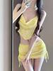 ¡Wow, Nuevo Traje de Baño, Bikini Sexy de Volantes Conjunto de Tres Piezas, Adelgazante, Vacaciones, Playa, Aguas Termales, Bolisi 2572
