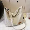 Bolsas Bolsas para Mujer Nuevas Casual Coreanas Ins Bolso de Hombro Tela de Nylon Correa Ancha para el Hombro Bolso tipo Cartero de Lona Bolso Cruzado Mujer