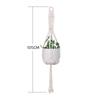 Bolsa de rede para vasos de flores de jardinagem transfronteiriça Bolsa de rede para plantas verdes tecidas à mão Cesta suspensa Vaso de flores pendurado Planta Algodão Corda de cânhamo Bolsa de rede