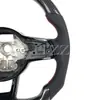 Adecuado para Volkswagen Golf MK7 GTI volante deportivo de fibra de carbono LED modificación de cuero 2015-2019