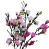 Flor Simulada Flor de Magnolia de Múltiples Cabezas Flor de Seda Floral para Mesa de Comedor de Sala de Estar Decoración de Sala de Estar Jarrón Ramo Simulado Venta al por Mayor