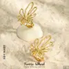 Diseño de Flor Hueca, Anillo Floral de Acero Inoxidable de Titanio Simple y Audaz, Anillo Versátil y Elegante para el Dedo Índice