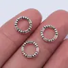 10x10mm 0.3g Plata Antigua Joyería Accesorios DIY Hecho a Mano Serie Geométrica Anillo Colgante