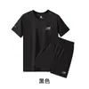 Trajes Deportivos y de Ocio Ropa de Secado Rápido para Hombre Verano Nuevo Transpirable Camiseta de Manga Corta con Shorts Ropa para Entrenamiento Correr Bádminton