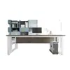 Mesa de gerente simples para uma pessoa, mesa de computador, mesa de supervisor moderna minimalista, conjunto de mesa e cadeira de escritório