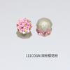 Dongzhou Cristal Octogonal Corte Rosa Pedrería para Arte de Uñas 8mm Zircón Imitación Brillante Octogonal Fondo Puntiagudo Accesorios para Aretes