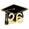 Temporada de Graduación 2026 Europea y Americana Broche de Birrete Doctoral Insignia Conmemorativa de Graduación y Examen de Admisión Universitaria Regalo para Estudiantes Broche de Aleación Accesorio