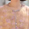 Blusa Estilo Chino para Mamá, Cardigan de Moda Primavera-Verano Nuevo para Personas de Mediana Edad y Mayores, Blusa Delgada Estilo Chino para Verano