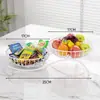 Bandeja de frutas criativa, cesta de frutas para sala de estar, expositor de lanches e frutas secas para mesa, mesa de centro, mesa de jantar, prateleira de armazenamento multicamadas