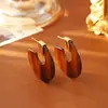 Pendientes de resina de acetato con forma de C estilo europeo y americano transfronterizos, simples y elegantes, exagerados y de alta gama, accesorios de moda estilo INS
