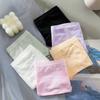 Roupa íntima feminina gelo seda verão fino grafeno virilha sem costura oco para fora cuecas respiráveis das mulheres
