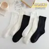 Calcetines de Baloncesto de Otoño e Invierno para Hombre, Calcetines de Algodón para Hombre en Stock de Tubo Medio de Color Sólido de Algodón Poliéster, Calcetines Deportivos Largos de Moda Ins