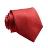 Corbata de negocios de color sólido de 8 cm hilo de poliéster jacquard de flecha Corbata de línea fina venta al por mayor directa de fábrica