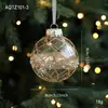 Nuevo Producto 8cm Plástico Transparente Polvo Pegajoso Polvo Dorado Bola Colgante Colgante para Árbol de Navidad Decoración Colgante Accesorios Accesorios en Stock