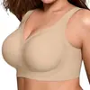 Sujetador Cruzado con Estampado de Leopardo Más Vendido de Amazon, Ropa Interior de Gelatina de Talla Grande para Mujer, Estilo Delgado, Sin Costuras, Sin Aros