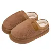 Zapatillas de Algodón Sencillas Lidani para Mujer Invierno Estilo Nuevo para Interiores del Hogar Cálidas Antibacterianas Zapatillas para Hombre Otoño Invierno