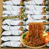 Fideos de trigo sarraceno negro sin cocción, fideos instantáneos sabor pavo, fideos sustituto de comida, fideos instantáneos no fritos, snack para satisfacer antojos, fideos populares de internet, caja completa para saciedad