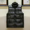 Chaleco Brillante Europeo Transfronterizo Lavable para Hombre de Algodón Plumón con Cuello Vertical Talla Grande Casual Chaleco Superior Combinable