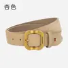 Cinturón de Cuero Genuino Estilo Coreano para Mujer, Sencillo y Moderno, Color Versátil, con Hebilla de Aleación, Elegante para el Trabajo