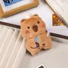 Colgante de bolso de muñeca capibara de peluche, pequeño accesorio para mochilas de estudiantes, exquisito juguete de peluche capibara, decoración de mochila para mujer