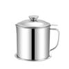 Olla para filtrar aceite de acero inoxidable 304, botella para verter aceite de uso doméstico, cocina con tapa, tanque para filtrar aceite, tanque para aceite de cerdo, olla para filtrar