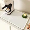 Tapete Simples de Drenagem para Cozinha, Tapete Absorvente de Terra de Diatomáceas para Bancada, Tapete Anti-Queimadura para Panelas, Tapete de Isolamento Térmico, Porta-Copos para Bancada de Bar, Tapete de Secagem para Tigelas e Pratos