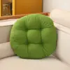 Cojines Casuales Transpirables de Color Puro de Algodón y Lino Cojines Redondos para Silla de Estudiante y Oficina Cojines Gruesos para Asiento de Tela Tatami