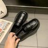 Zapatos Negros de Cuero con Suela Blanda para Mujer 2026 Estilo Nuevo Mocasines sin Cordones Zapatos de Trabajo Mocasines Estilo Británico Zapatos Planos Versátiles