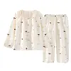 Los pijamas populares de este año para niñas son de algodón nube para primavera y otoño, de manga larga, dos piezas, para casa, para niñas pequeñas.