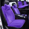 Cojín para Asiento de Coche Invierno Felpa de Conejo Lana Alfombrilla de Coche Asiento Individual Calefacción Cálida Antideslizante Cintura Pequeña Cojín para Asiento Trasero Pieza Única