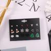 Conjunto de 9 pares de brincos transfronteiriços europeus e americanos, série de Natal, floco de neve, chapéu de Natal, liga, brincos simples e elegantes para mulheres