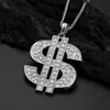 Collar de Cadena de Oro con Dólar Hip-Hop 2025 Verano Discoteca de Moda Collar Transfronterizo Más Vendido Aleación de Zinc con Pedrería