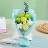 Día de San Valentín Nuevo Ramo Seco de Rosa de Jabón Azul Hielo y Gipsofila para Novio Esposa Regalo de Cumpleaños Venta al por Mayor