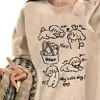 Sudadera de cuello redondo estilo americano para mujer, otoño e invierno, nuevo diseño popular primavera y otoño 2026, holgada, top casual chic